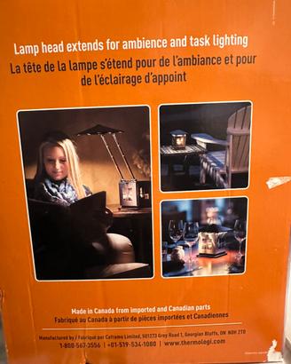 Lampada da tavolo Led a energia termica da candele