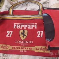 Borsa ferrari vintage + libro vintage f1