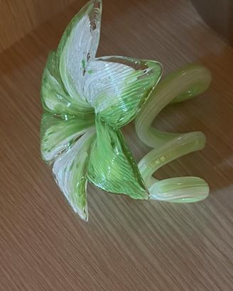 Fiore in vetro artistico stile Murano