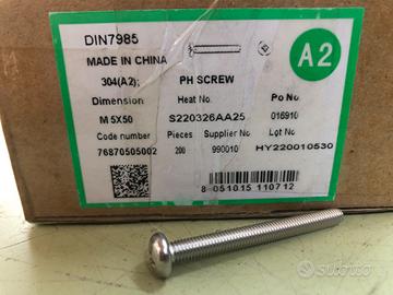 Vite inox 5x50 croce