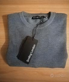 Maglione Girocollo Grigio Smilling London - Tg. M