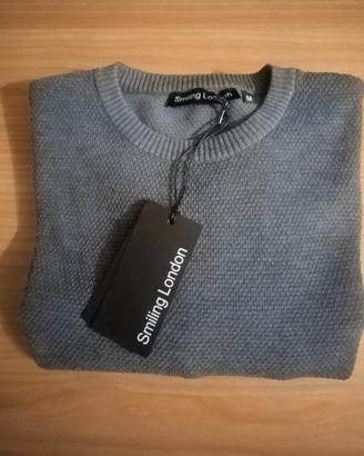 Maglione Girocollo Grigio Smilling London - Tg. M