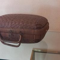 Vintage Borsetta in rattan anni 50/60