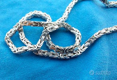 Collana ORO bianco 18k 750 Tecnigold corda Italy