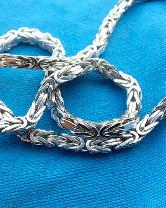 Collana ORO bianco 18k 750 Tecnigold corda Italy