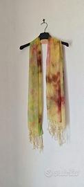 Sciarpa foulard leggero multicolore effetto stropi