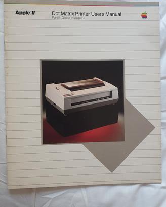 Apple II dot matrix printer user's manual vintage