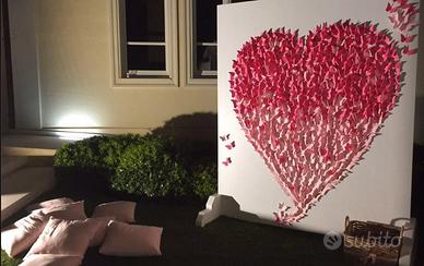 Pannello per cerimonie in legno bianco