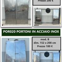 Portone in acciaio inox usato