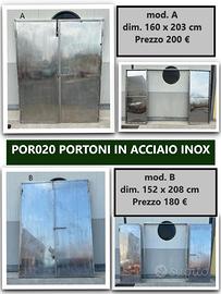Portone in acciaio inox usato