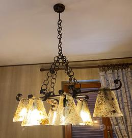LAMPADARIO DA SALONE RUSTICO