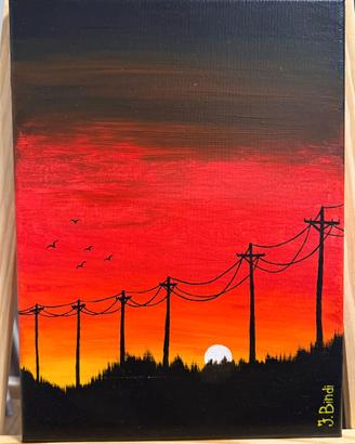 Quadro dipinto a mano acrilico su tela 40x30 cm