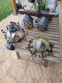 lampadari  in ferro battuto