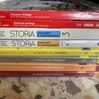 Libri di filosofia, storia e inglese per triennio