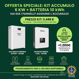 Inverter Ibrido 6 kW + Batteria 10 kWh — €3.499