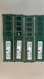 Memorie Crucial ddr3 4 gb ognuna. 1600 udimm