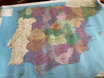 Carta geografica della Spagna