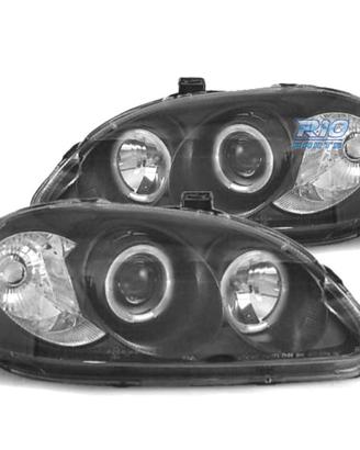 FARI HONDA CIVIC 96-98 ANGEL EYES FONDO NERO