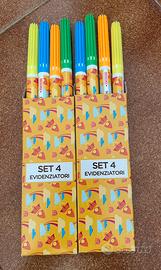 2 Set di 4 evidenziatori Mulino Bianco