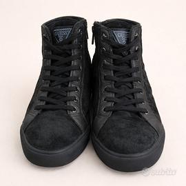 GUESS Sneakers Alte Nere Tg 38 con Zip  Monogram 