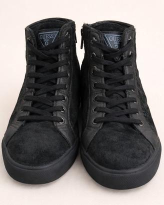 GUESS Sneakers Alte Nere Tg 38 con Zip  Monogram 