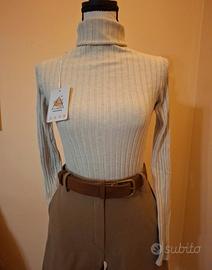 Dolcevita beige a coste 