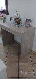 scrivania con cassetto rovere chiaro