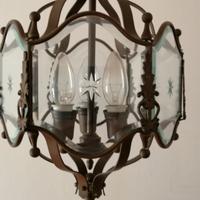 Lampadario vintage a sospensione a tripla lampada