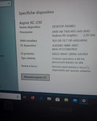 Pc Aspire XC-230