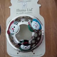 Snow man illuma lid christmas yankee candle illuma