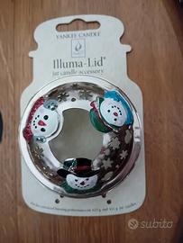 Snow man illuma lid christmas yankee candle illuma