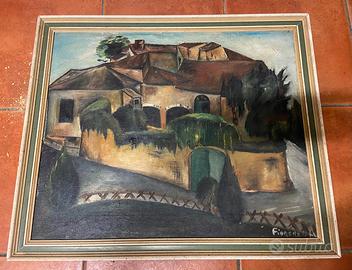 Quadro santo Pizzamiglio, paesaggio