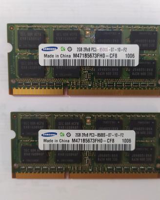 Memoria ram per notebook 