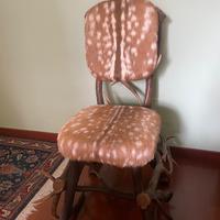 Sedia e sgabellino in cervo originali