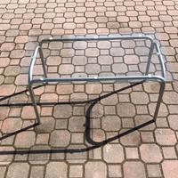 Tavolino da salotto con piano in vetro