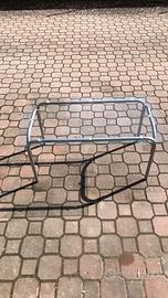 Tavolino da salotto con piano in vetro