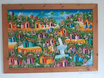 quadro ad olio etnico