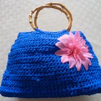 Borsa in fettuccia bluette