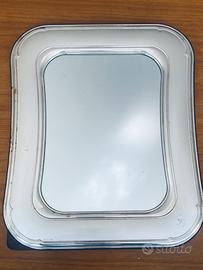 Cornici d’argento grande con specchio