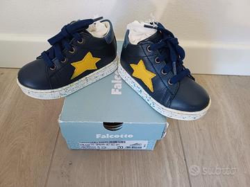 scarpe pelle Falcotto n 20 blu con stella gialla
