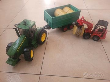 Set Bruder Forca porta balle e betoniera