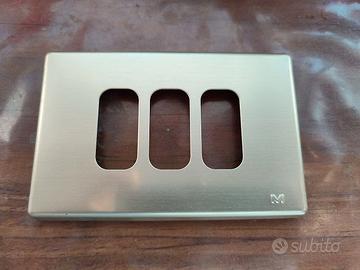 Placca alluminio color oro Legrand Molveno GL2000
