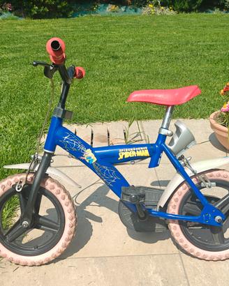 Bicicletta per bambini Spider-Man 12” blu e rossa