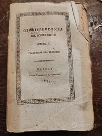 Libri antichi 1809 – 1810 Giurisprudenza