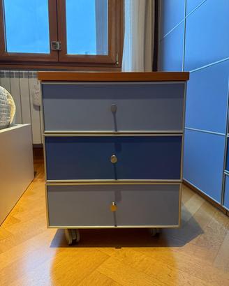 Comodino cassettiera  con rotelle