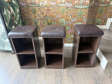 3 sgabelli poggiaborse/portascarpe Gamma design