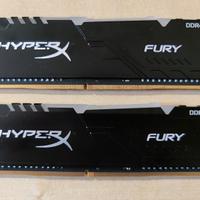 hyperx Fury 16gb (2x8gb) ddr4 RGB RAM 2666mhz 