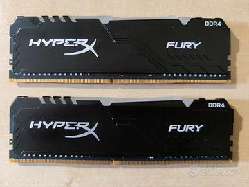 hyperx Fury 16gb (2x8gb) ddr4 RGB RAM 2666mhz 