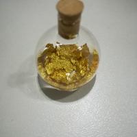 AMPOLLA VETRO SOFFIATO e SCAGLIE ORO 22K.