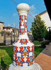 Vaso/Bottiglia Vetro Opalino anni 70. cm27